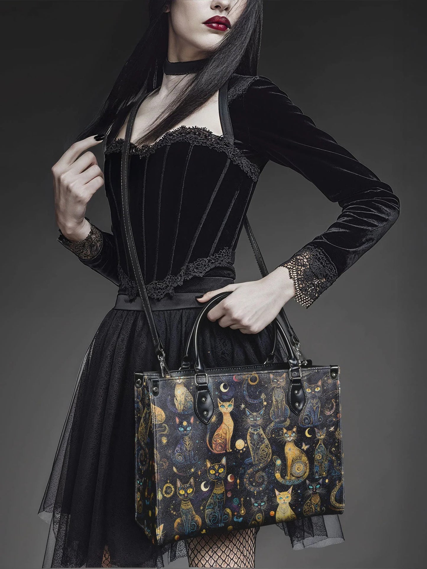 "Lunacat" - Leather Handbag Matching Set (FREE WALLET)