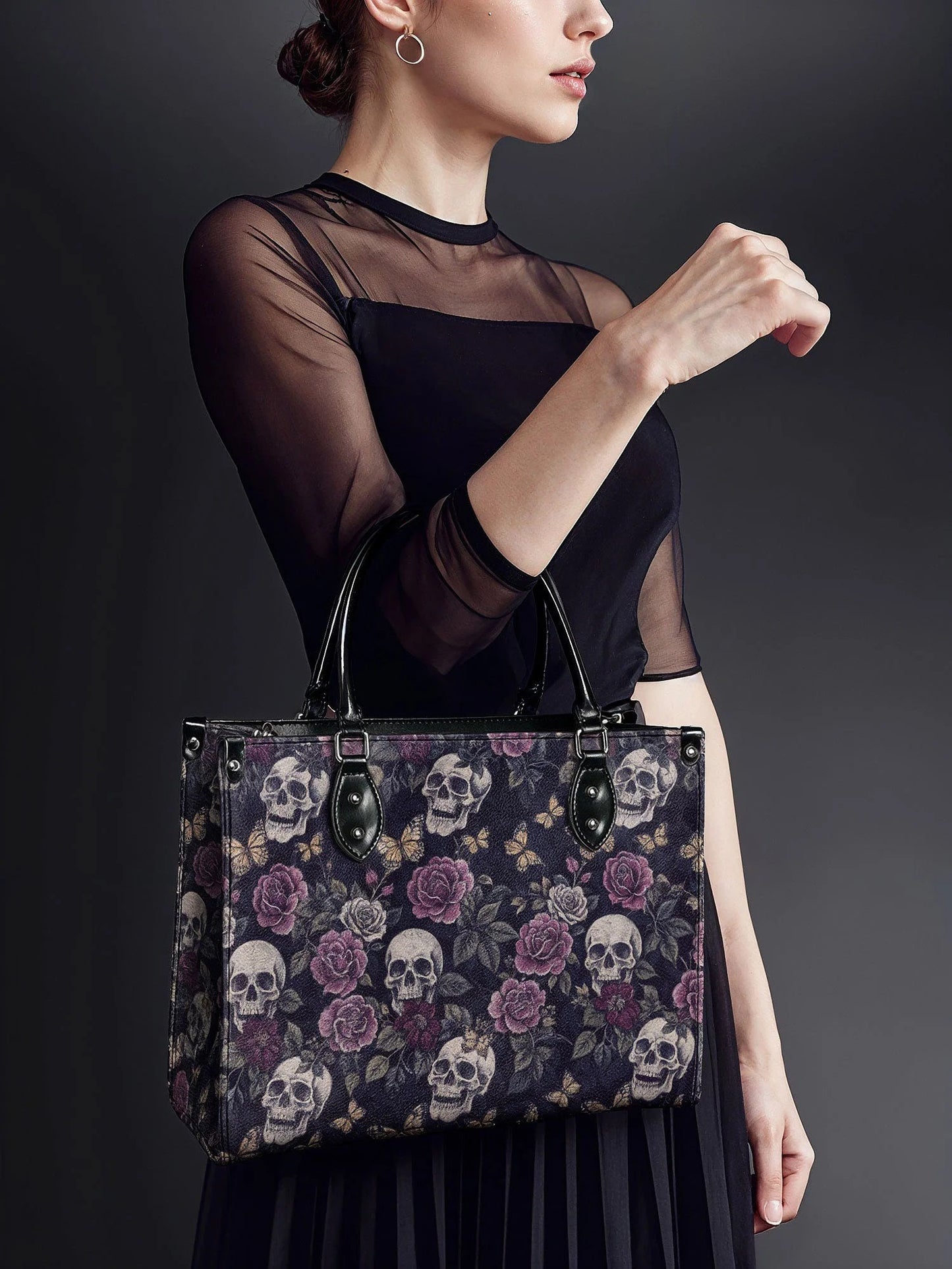 "Noctaflora" - Leather Handbag Matching Set (FREE WALLET)