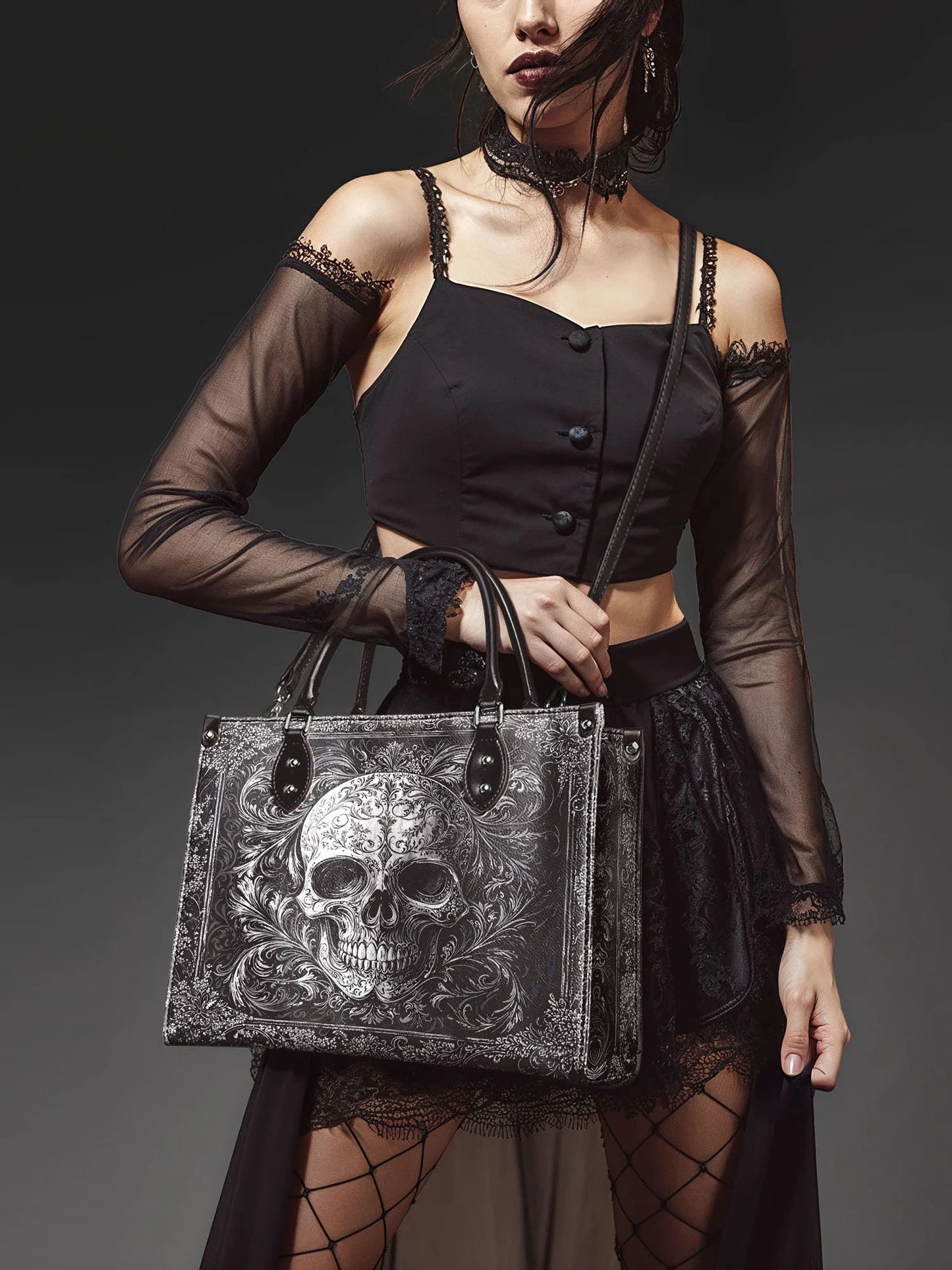 "Obscuria" - Leather Handbag Matching Set (FREE WALLET)