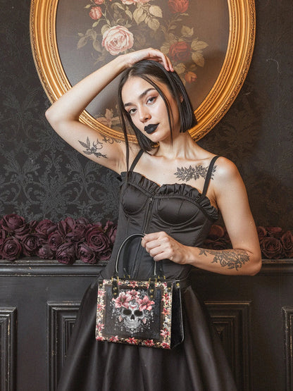 "Roselace" Small Leather Bag Matching Set (FREE WALLET)
