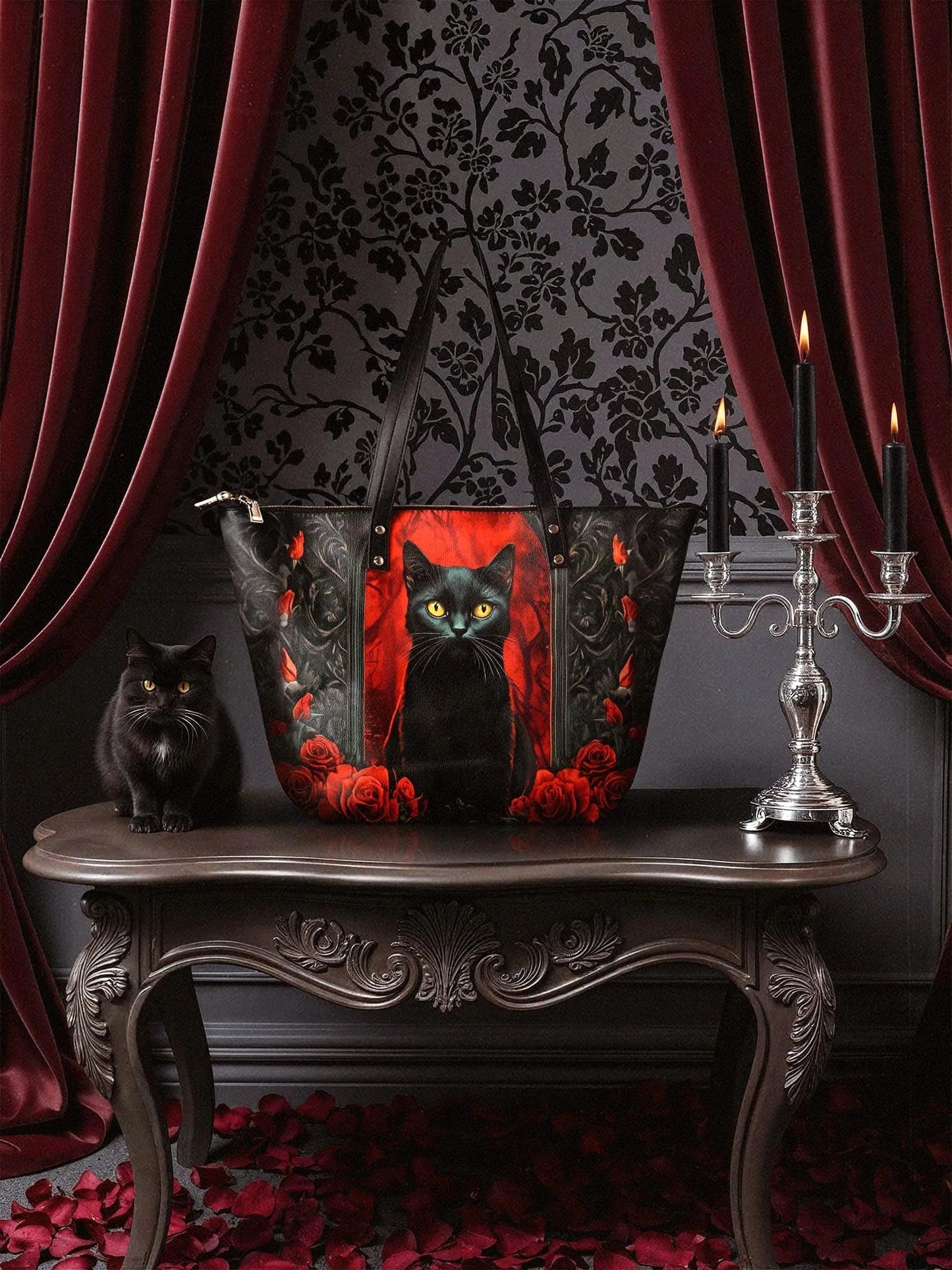 "Nyxrose" Leather Tote Bag Matching Set (FREE WALLET)