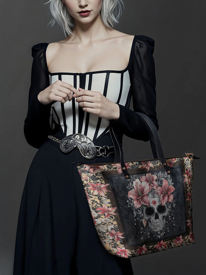 "Roselace" Leather Tote Bag Matching Set (FREE WALLET)