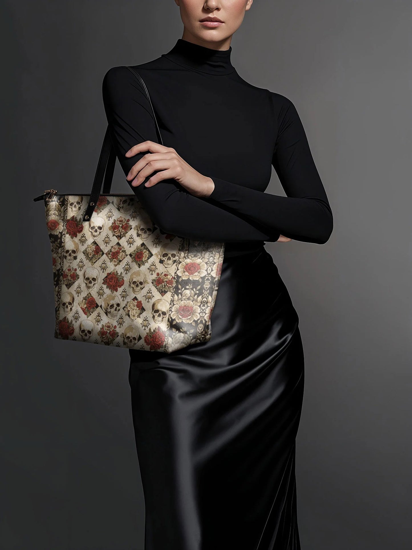 "Mournaire" Leather Tote Bag Matching Set (FREE WALLET)