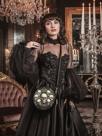 "Deathmark" Circle Crossbody Bag