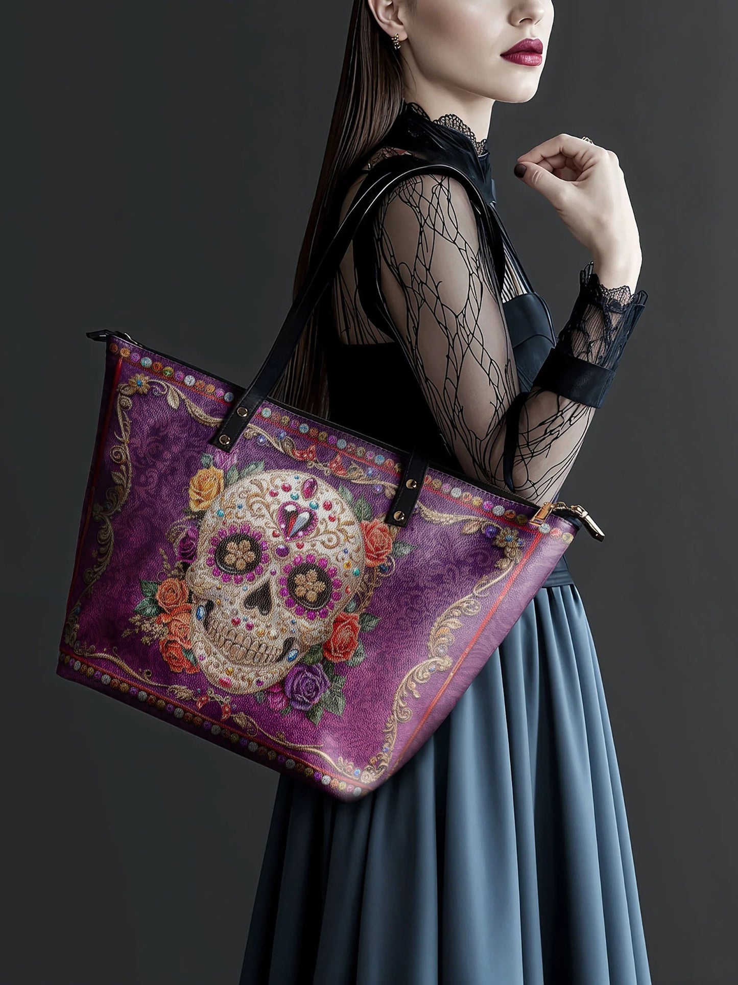 "Catrinelle" Leather Tote Bag Matching Set (FREE WALLET)