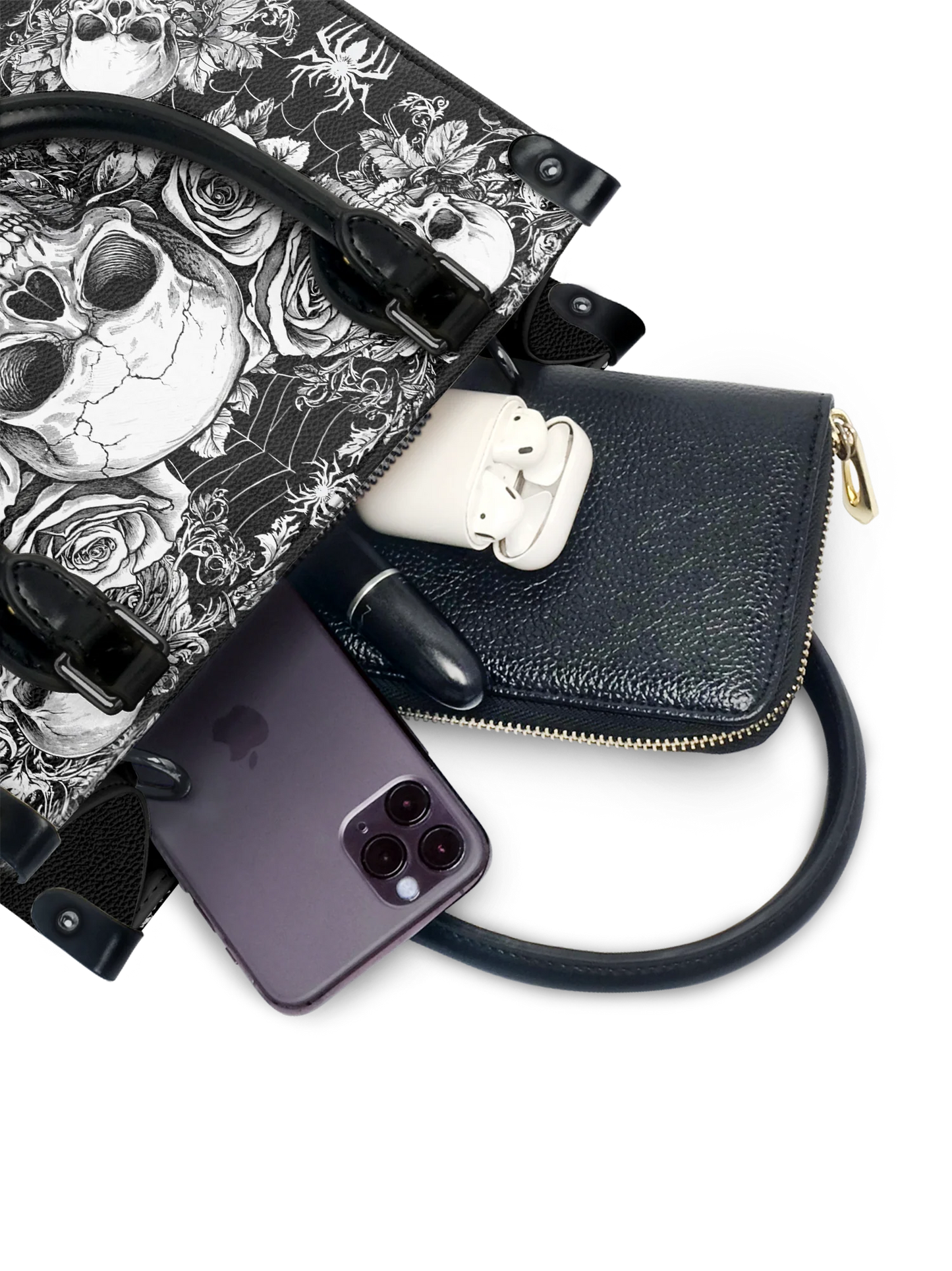 "Gravebloom"- Small Leather Handbag Matching Set (FREE WALLET)