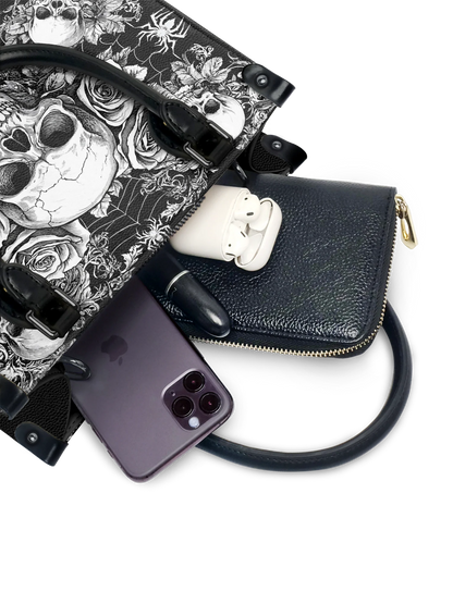 "Gravebloom"- Small Leather Handbag Matching Set (FREE WALLET)
