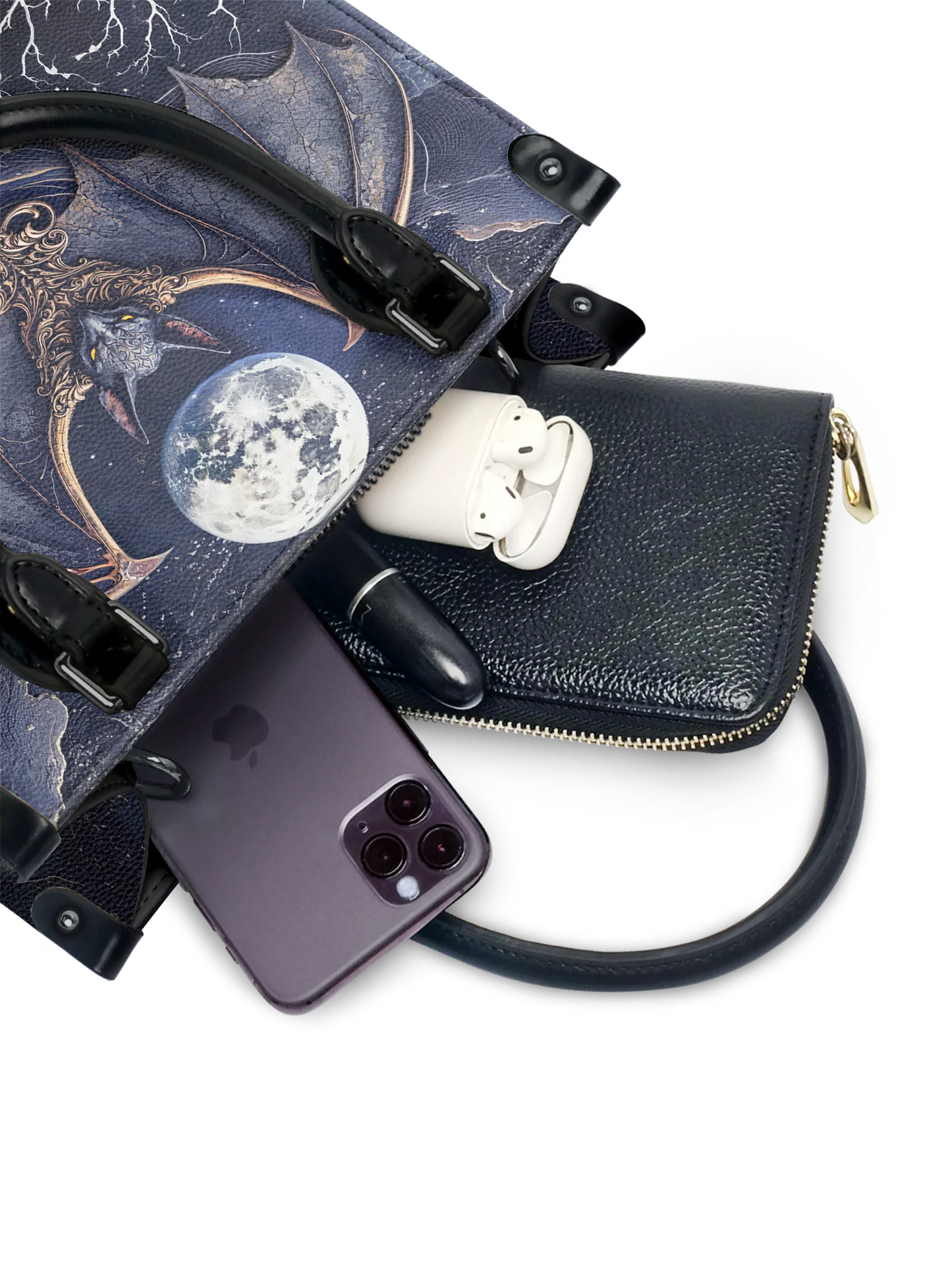 "Moonreaver" - Small Leather Handbag Matching Set (FREE WALLET)
