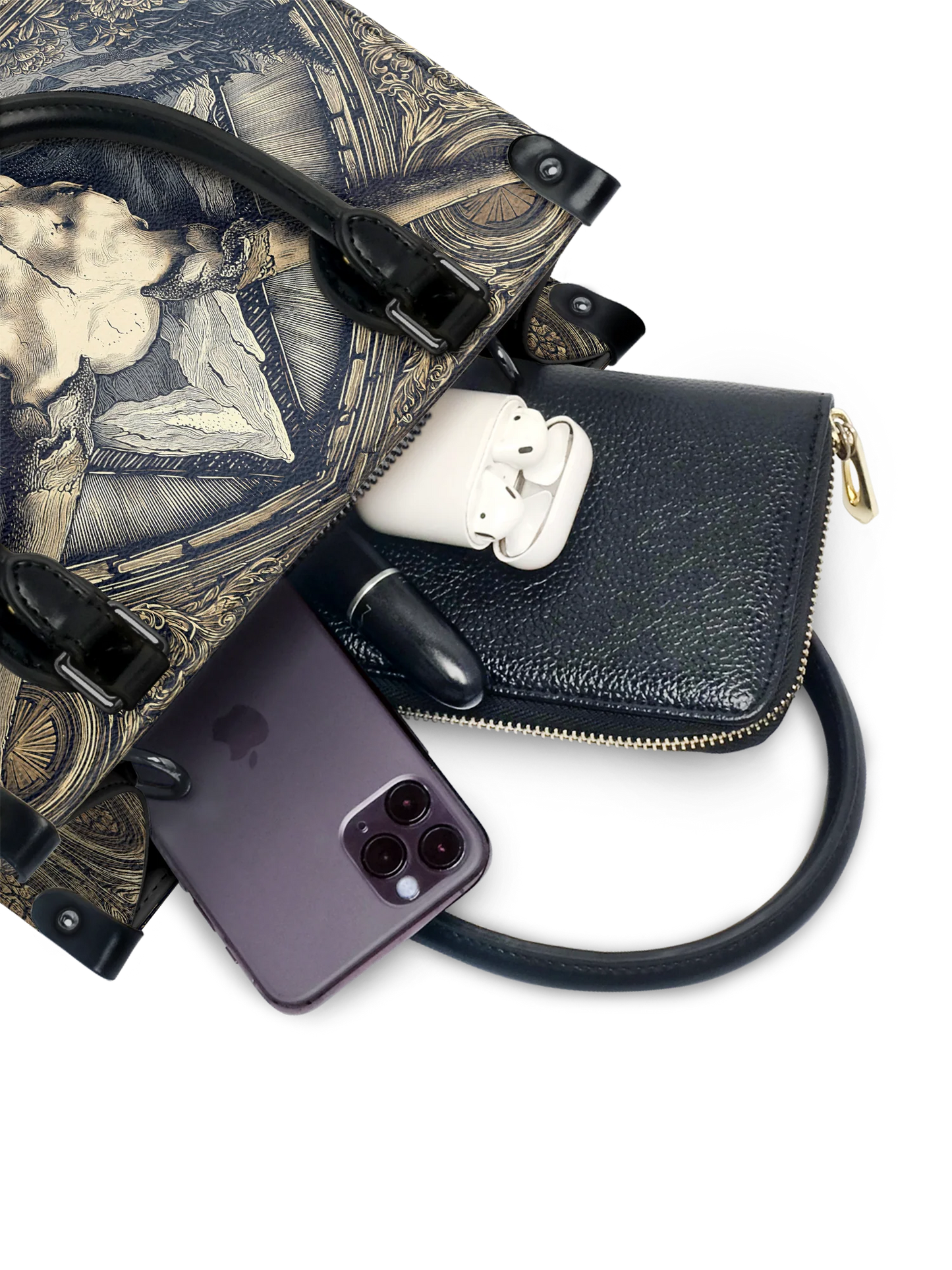 "Altarhorn" - Small Leather Handbag Matching Set  (FREE WALLET)