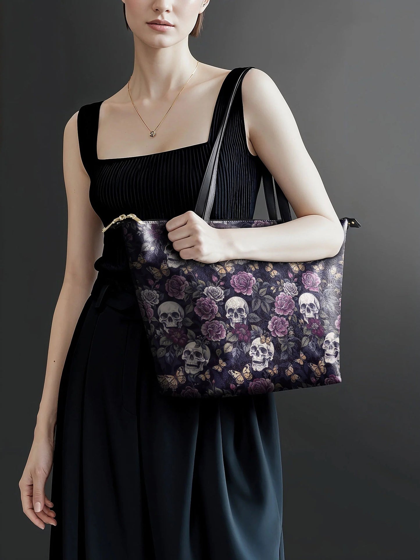 "Noctaflora" Leather Tote Bag Matching Set (FREE WALLET)