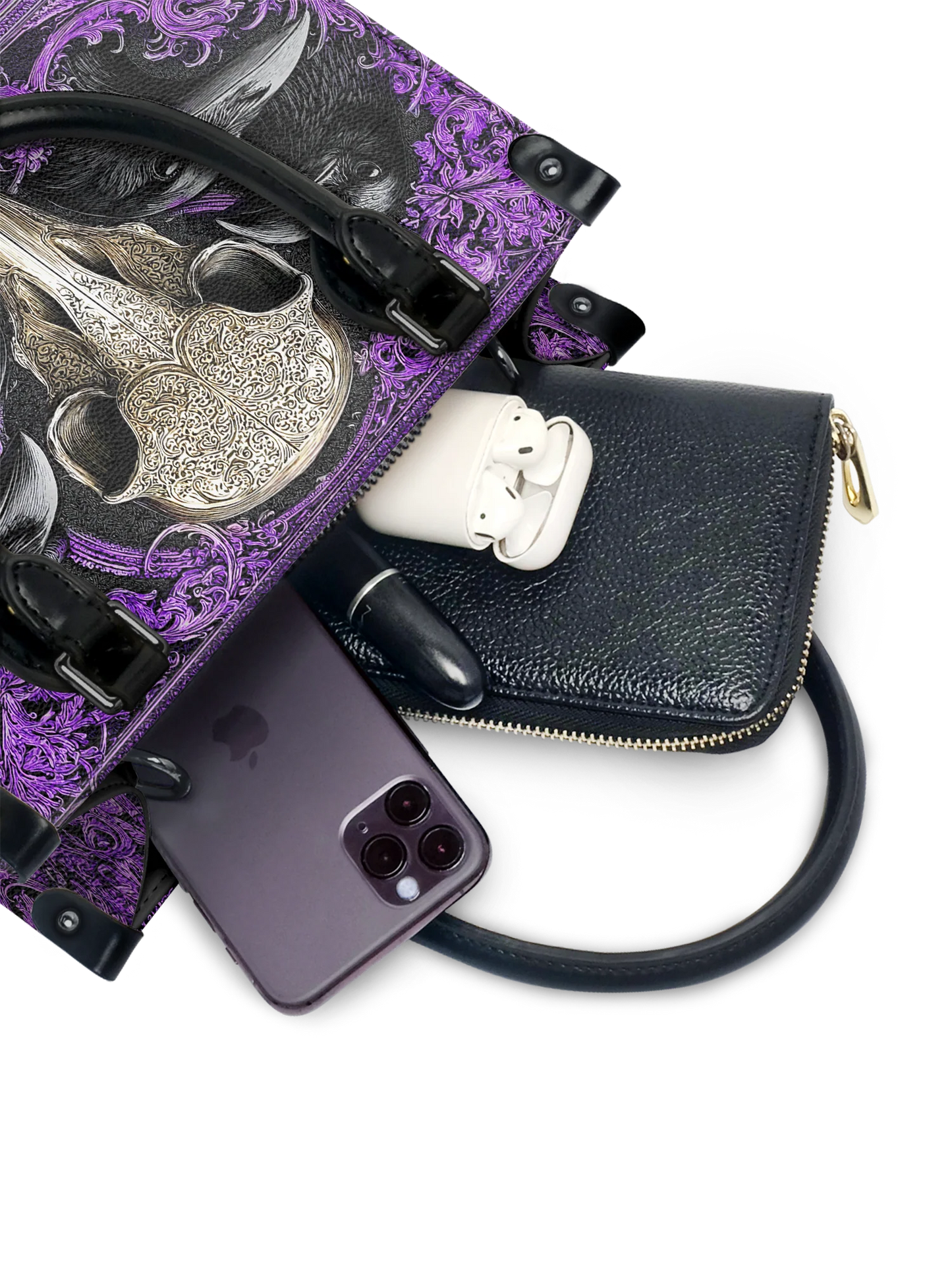 "Corvexia" - Small Leather Handbag Matching Set (FREE WALLET)