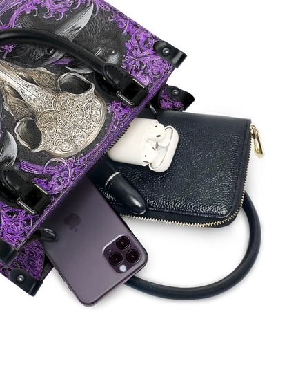 "Corvexia" - Small Leather Handbag Matching Set (FREE WALLET)
