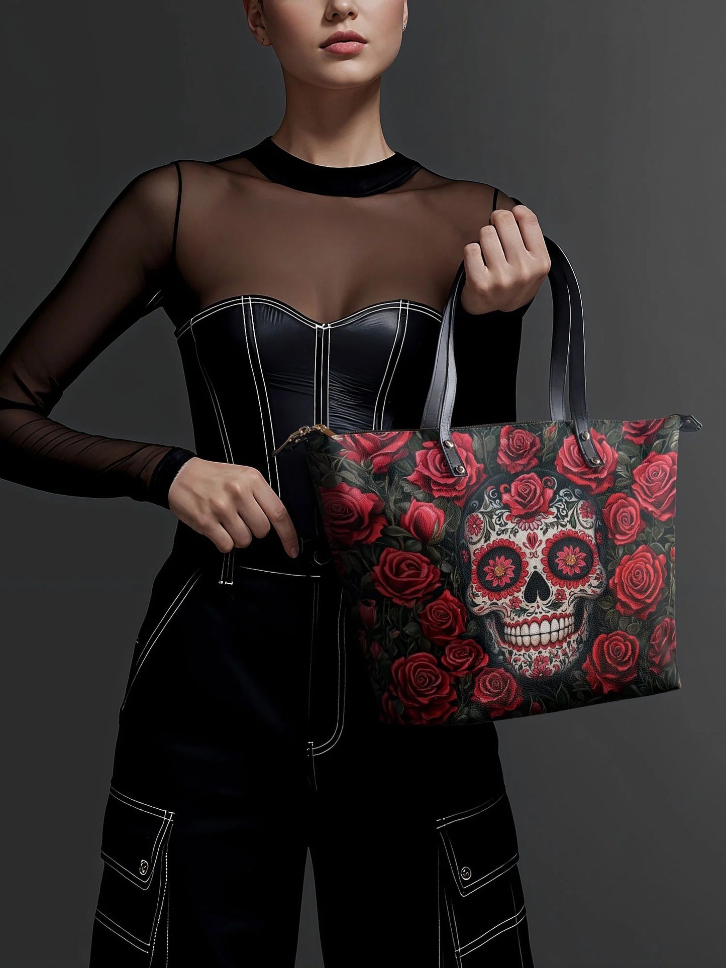"La Roja" Leather Tote Bag Matching Set (FREE WALLET)
