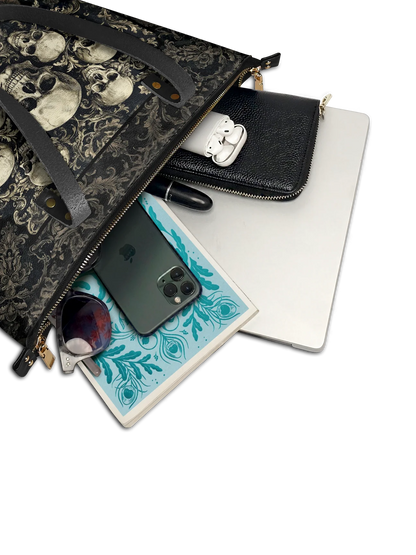 "Deathmark" Leather Tote Bag Matching Set (FREE WALLET)