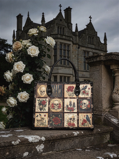 "Blacklitany" - Leather Handbag Matching Set  (FREE WALLET)