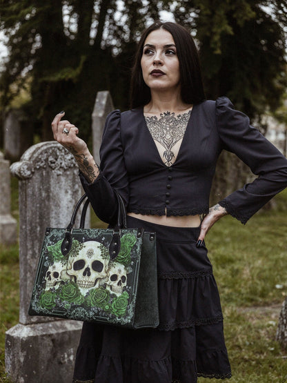 "Bloodrose" Poison Ivy - Leather Handbag Matching Set (FREE WALLET)