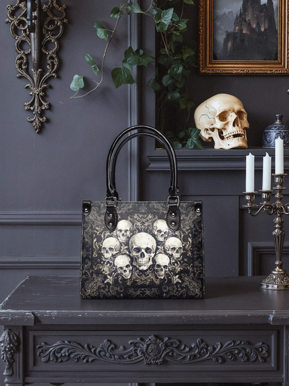 "Deathmark" - Small Leather Handbag Matching Set (FREE WALLET)