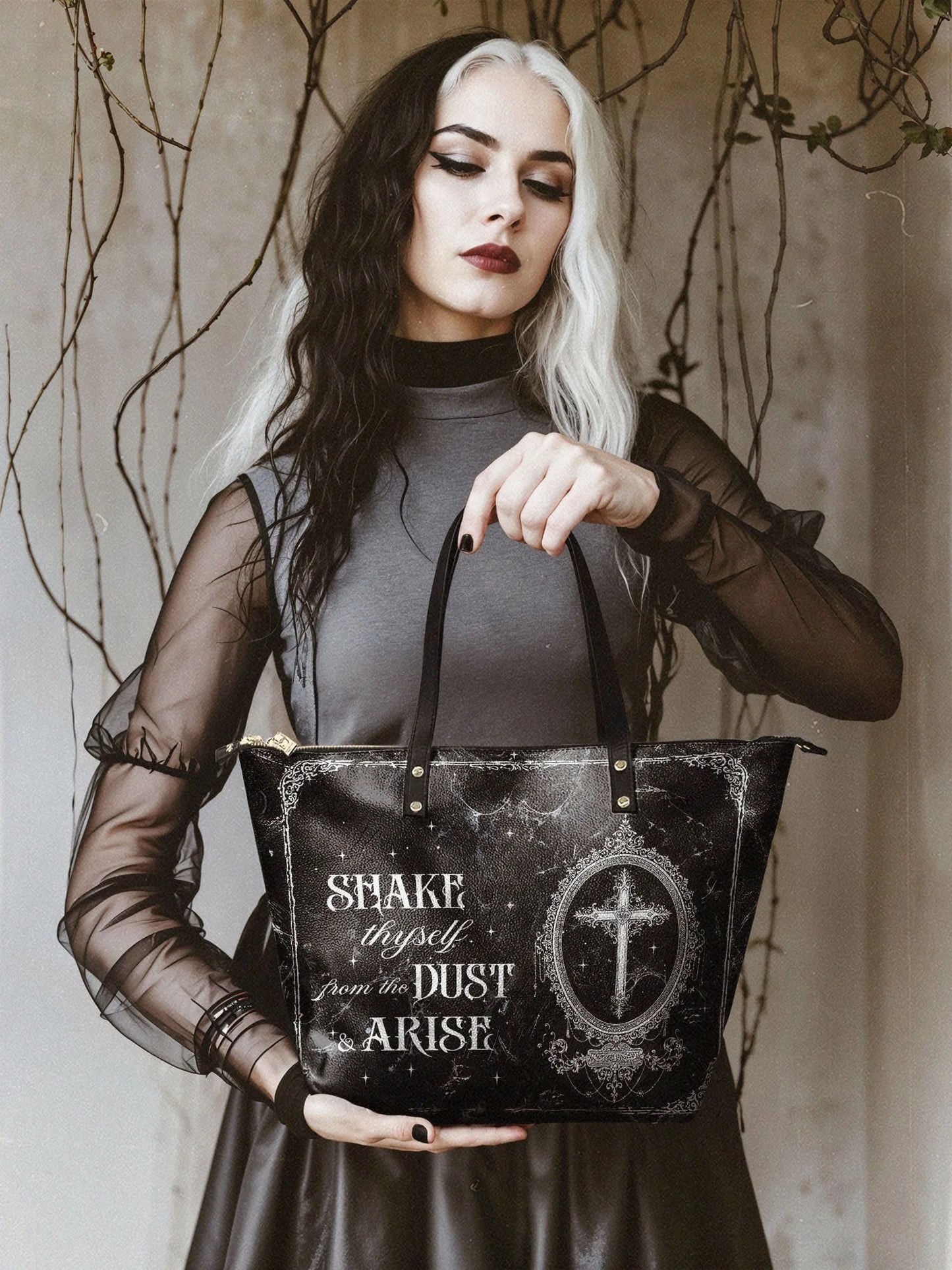 "Dustveil" Leather Tote Bag Matching Set (FREE WALLET)