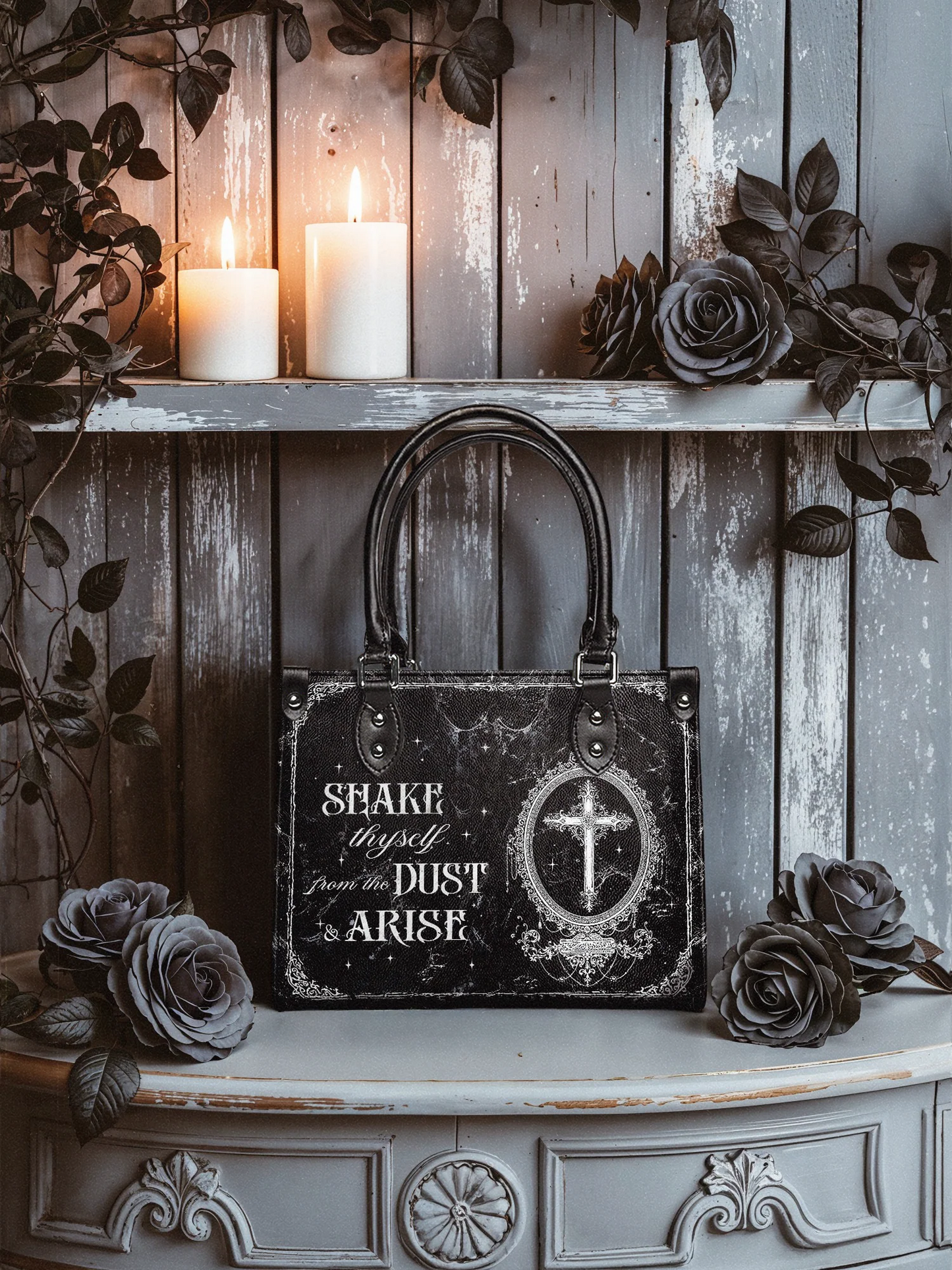 "Dustveil" - Small Leather Handbag Matching Set (FREE WALLET)