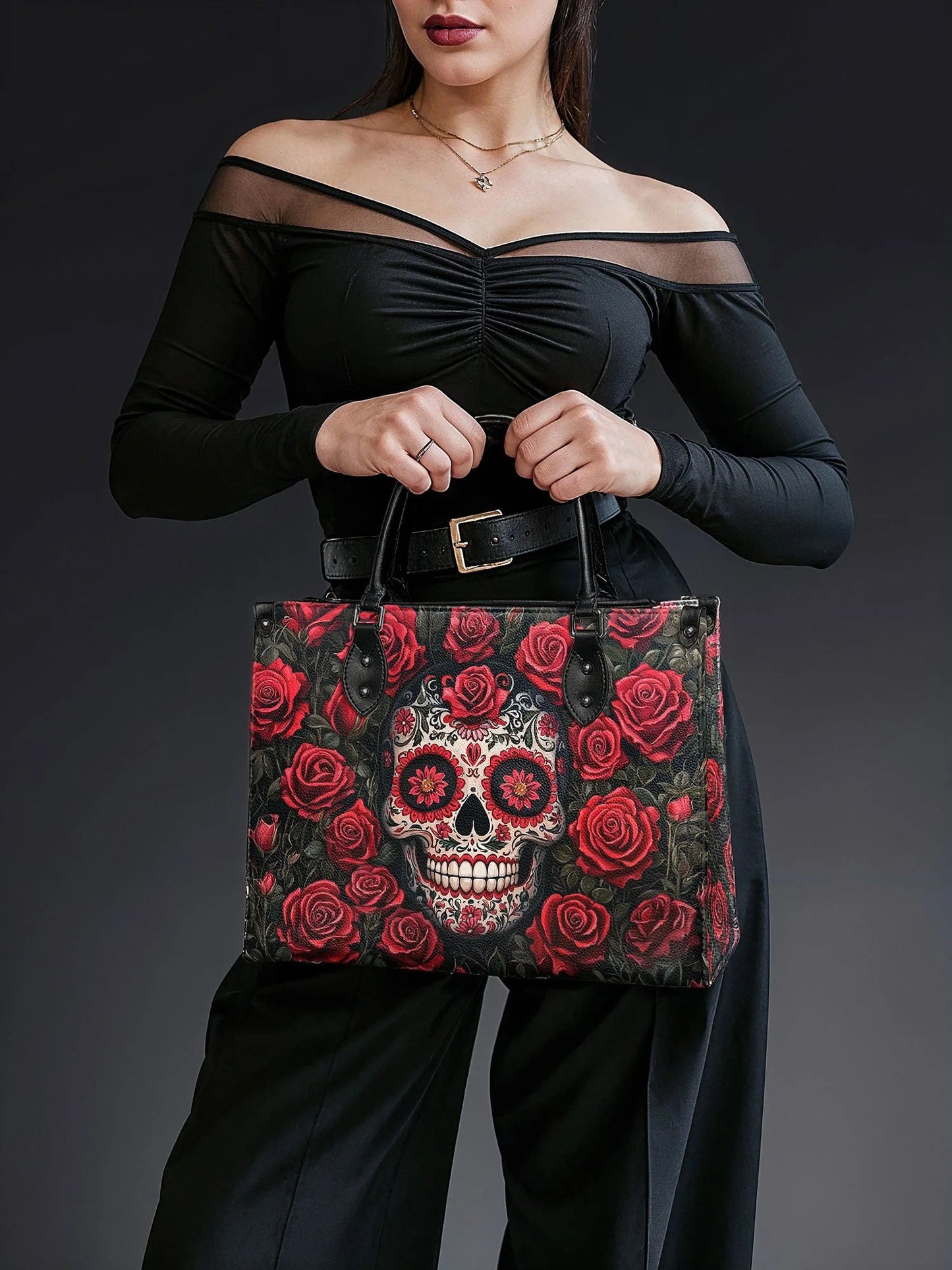 "La Roja" - Leather Handbag Matching Set (FREE WALLET)