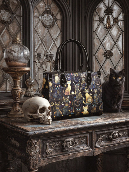 "Lunacat" - Small Leather Handbag Matching Set (FREE WALLET)
