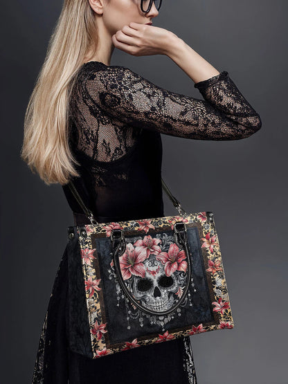 "Roselace"- Leather Handbag Matching Set (FREE WALLET)