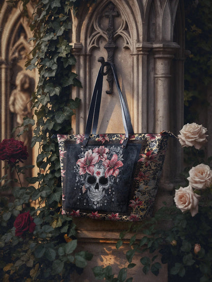 "Roselace" Leather Tote Bag Matching Set (FREE WALLET)