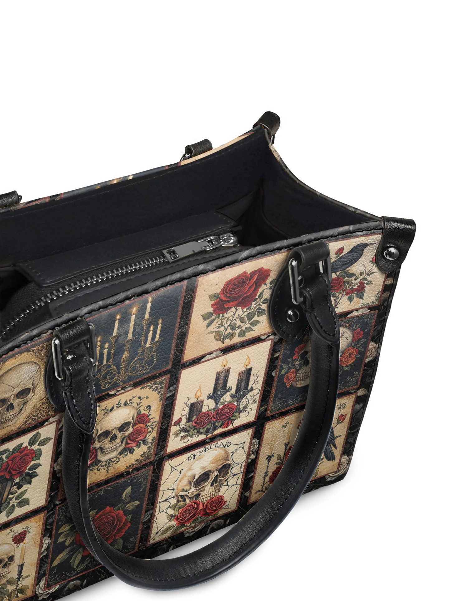 "Blacklitany" - Small Leather Handbag Matching Set  (FREE WALLET)