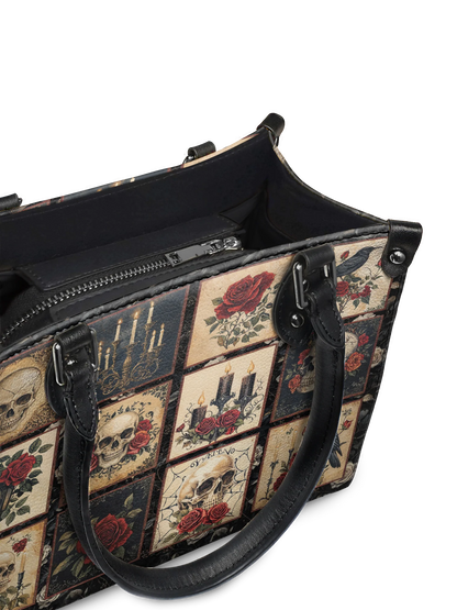 "Blacklitany" - Small Leather Handbag Matching Set  (FREE WALLET)