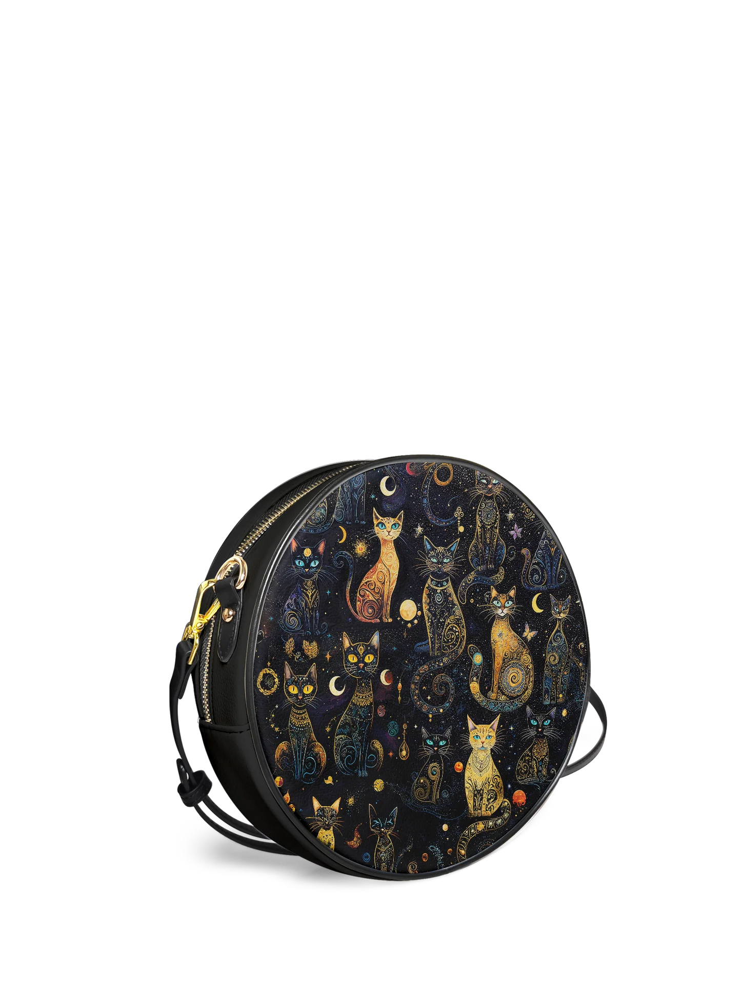 "Lunacat" Circle Crossbody Bag